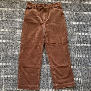 Ann Taylor Tan Corduroy Trousers High waisted Ankle length size 8